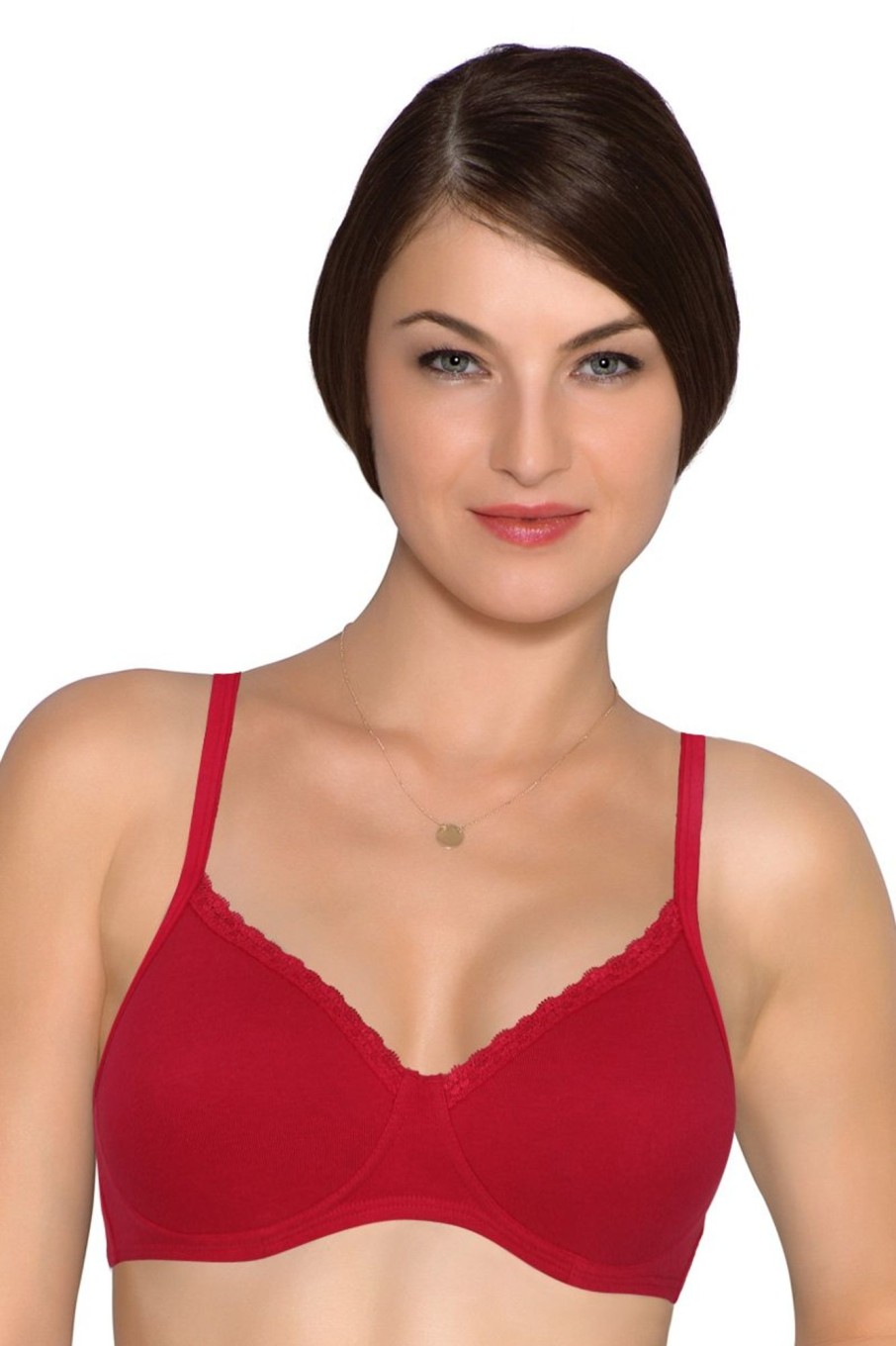 Buy Amante Lace Padded Underwire Smooth Full Coverage T-Shirt Bra Royal  Blue at