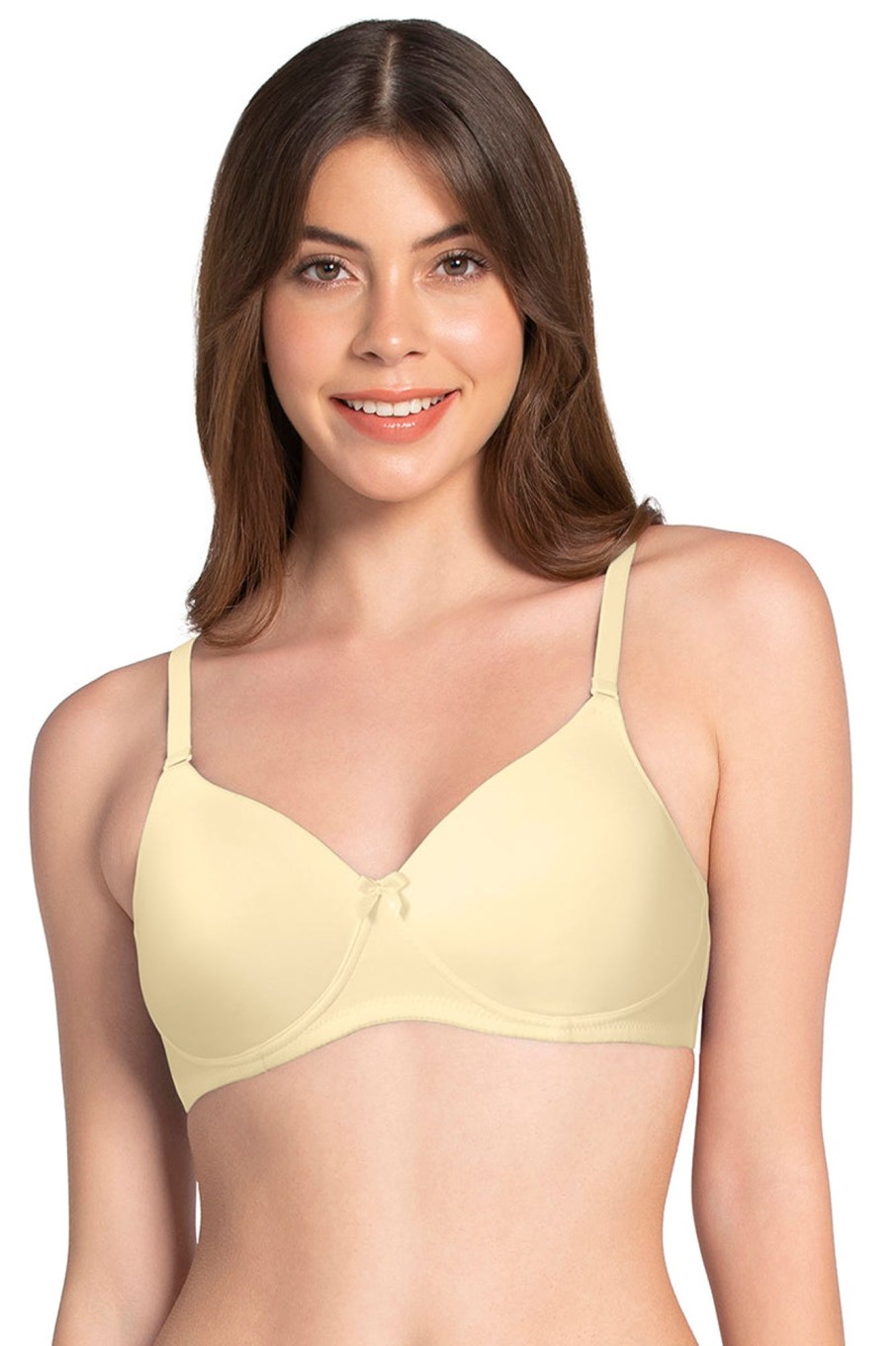 Buy Amante Solid Padded Non Wired Full Coverage T-Shirt Bra Pink