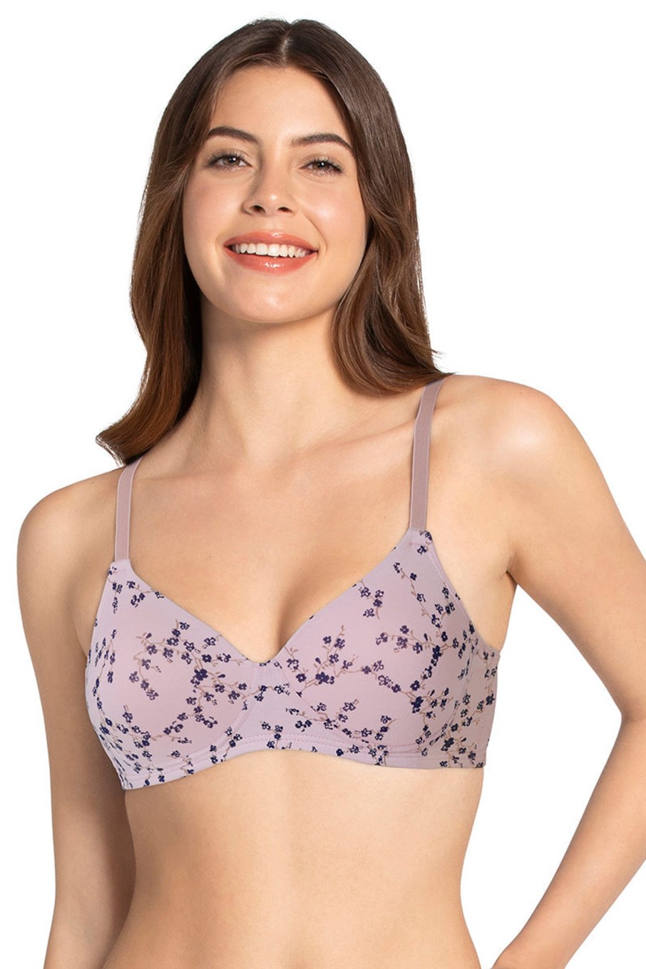 Lace Elegance Padded Non-Wired Bra - Gebralta Blue