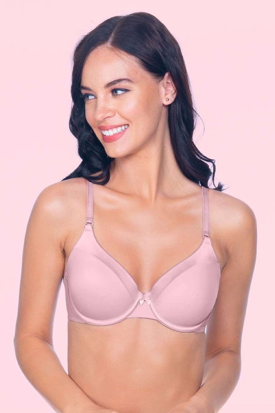 Smooth Definition Padded Wired Full Coverage T-Shirt Bra - Persian