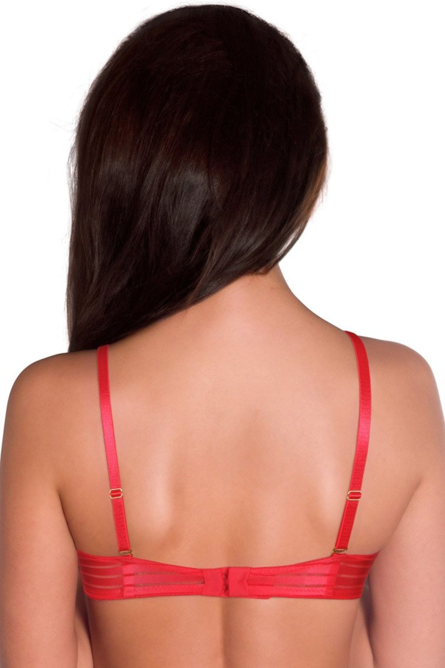 Summer's Lace Padded Wired Racerback T-Shirt Bra - Tango Red
